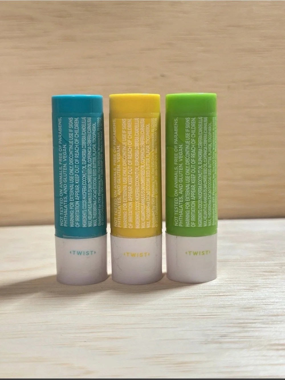 3-Pop Arazzi Lip‎ Balm, 1-Vanilla Cupcake, 1-Coconut Pear & 1- Sweet Mint